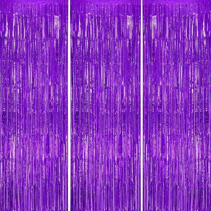 Perdea Franjurata, Flippy, Model Decor Petrecere, pentru Fundal de Poze, Amenajare Colorata a Petrecerii, Dimensiune 100x200 cm, Mov Deschis-4
