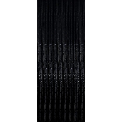 Perdea Franjurata, Flippy, Model Decor Petrecere, pentru Fundal de Poze, Amenajare Colorata a Petrecerii, Dimensiune 100x200 cm, Negru-0