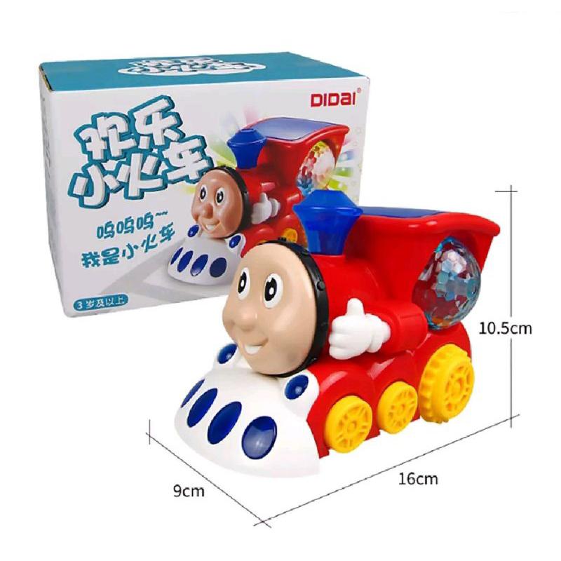 Locomotiva cu sunete si lumini Cute Train, 16.5×12×9.5cm, +3ani