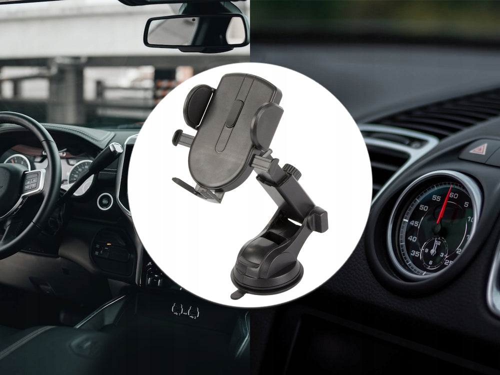 Suport Auto pentru Telefon cu Montare pe Parbriz sau Bord - GPS Solid