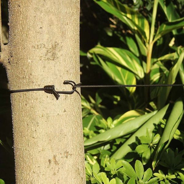 Sfoara pentru Uscarea Hainelor, Flippy, Portabila, 12 Clips-uri Incluse, 180 cm, PP Cablu de Otel, Negru-3