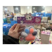 Jucarie Antistres Squishy, Flippy, cu Revenire Lenta, Model Cat Paw, 12.5x10.5 cm, 220g, Ambalaj Transparent, Model 5, Multicolor-0