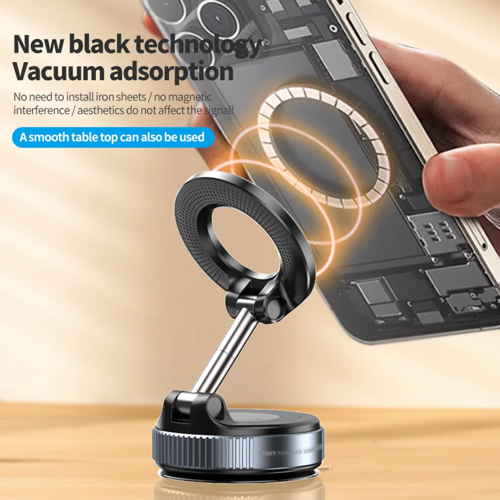 Suport Telefon Magnetic Reglabil 360° cu Ventuză Puternică – Stabilitate Maximă Oriunde Ai Nevoie