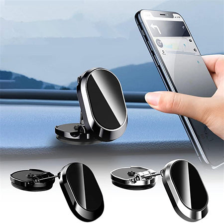 Suport auto magnetic si pliabil, rotativ, din aluminiu