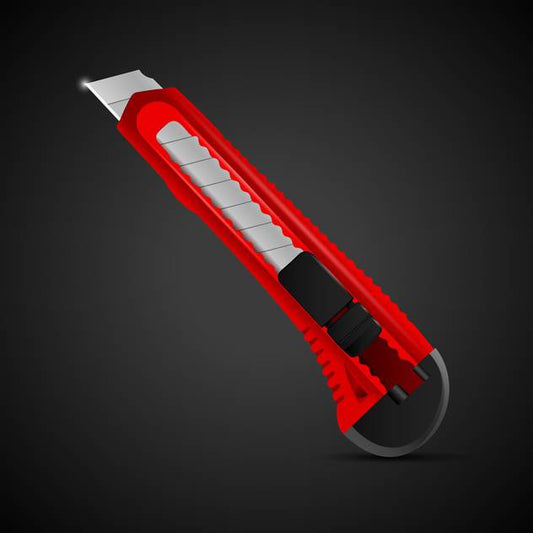 Cutit - cutter standard retractabil cu maner din plastic-0