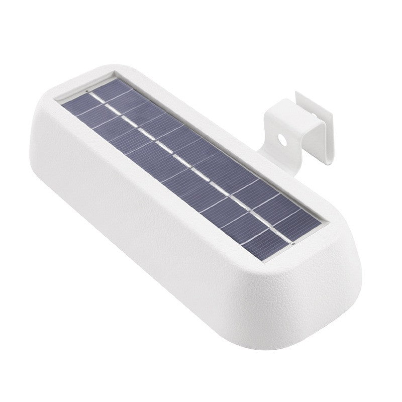 Lampa solara LED dreptunghiulara pentru perete Flippy, 18 x 7 cm, senzor miscare, 6V, ABS, 2200mAh, rezistent la apa, culoare lumina alb rece, alb-0