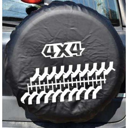 Husa roata de rezerva din "imitatie piele" neagra, pentru autovehicule de teren, marime 15"-1