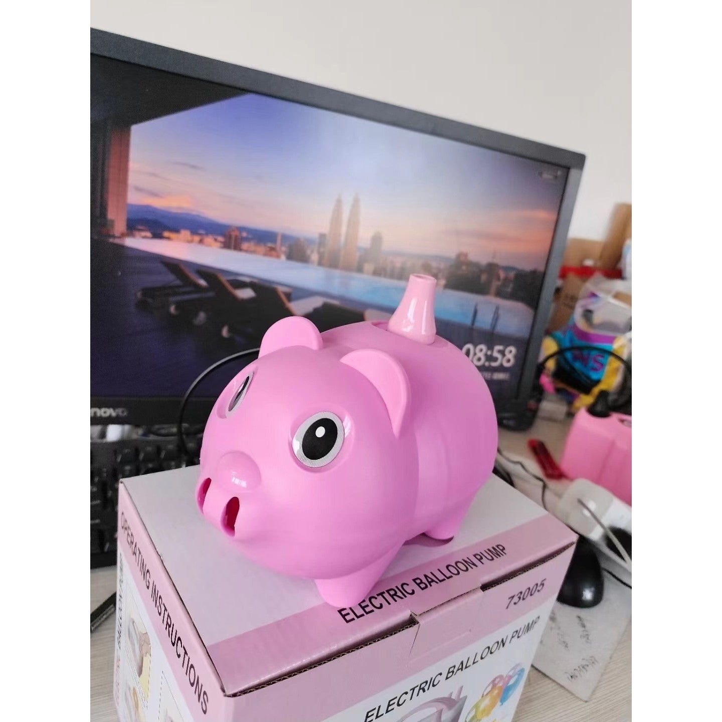 15.5*11*12.5 cm - Piggy Electric Balloon Pump  -  380 w-0