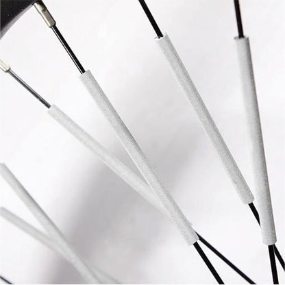 Set 12 ornamente din material reflectorizant pentru spite bicicleta, culoare gri - argintiu-5