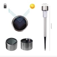 Set 10x Lampa solara gradina, LED , exterior, IP 44, H 30 cm