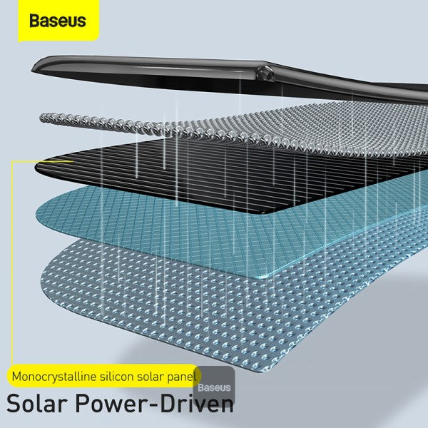 Suport auto Baseus Solar Electric pentru telefon – prindere pe grilă de aerisire, 4.7–6.7” – Negru