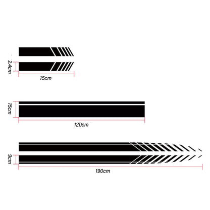 Set 5 stickere autoadezive Tuning, model "Racing Stripes V1", dimensiune 190 cm, culoare Rosie-2