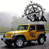 Sticker autoadeziv pentru vehicule Off Road, model "Kompass", dimensiune 44 x 55 cm, culoare Neagra-0