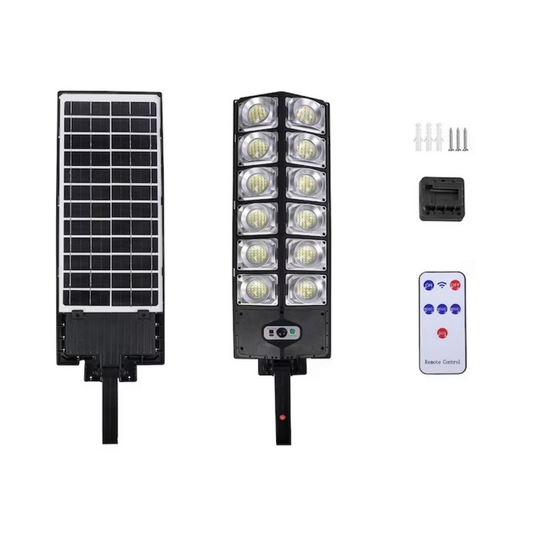 Lampa solara stradala W789A-6 cu 12 casete, 150 W, IP65