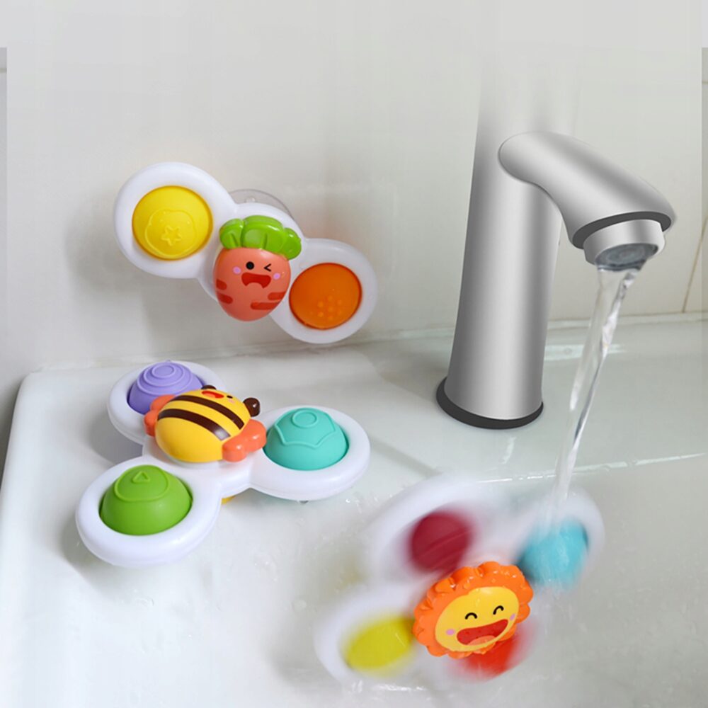Set 3 jucarii interactive, model "POP UP SENSORY FIDGET SPINNER" pentru copii sau bebelusi-2
