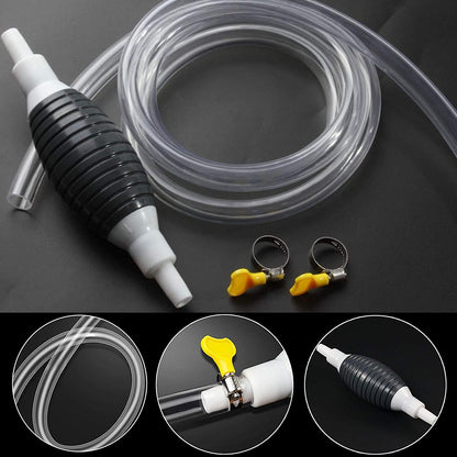 Ofertă 1+1 – Pompă manuală tip sifon pentru transfer lichide, cu furtun 2 m