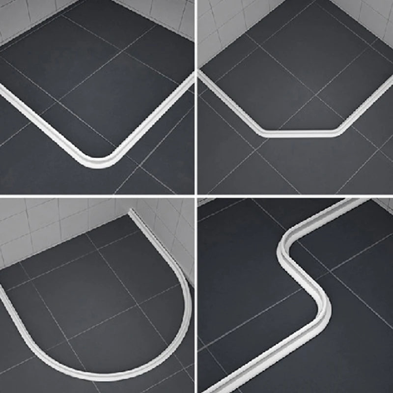 Opritor de apa din silicon pentru baie,cu banda adeziva,lungime 150cm, culoare alba