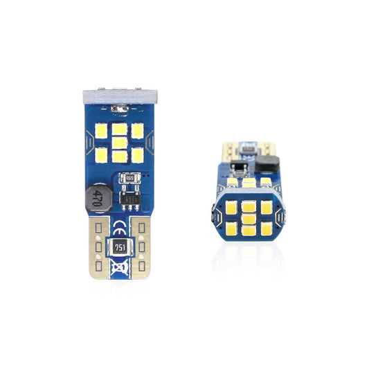 Set becuri auto cu LED CANBUS UltraBright compatibil T10 W5W 21 SMD Alb 12V/24V, destinat competitiilor auto sau off-road-0