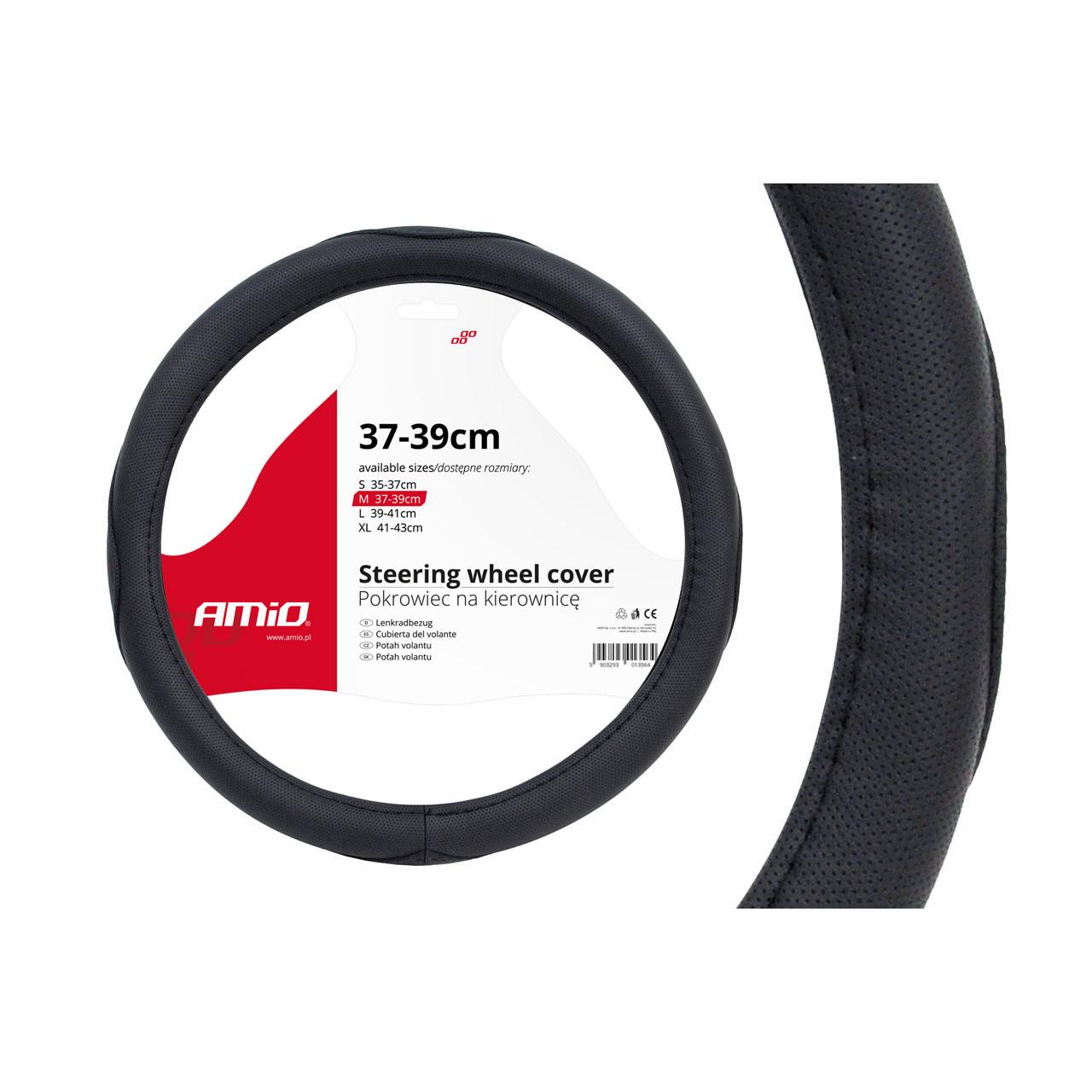 Husa volan neagra SWC-09-M (37-39cm)-0
