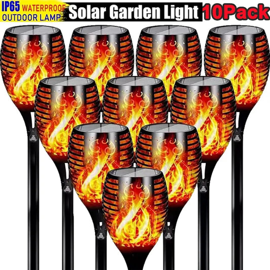 SET 10 bucati Torta LED cu panou solar, efect de flacara, design oriental,52 de cm inaltime