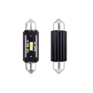 Set becuri auto cu LED CANBUS sofit compatibil C5W 1 SMD 41mm Alb 12/24V, destinat competitiilor auto sau off-road-0