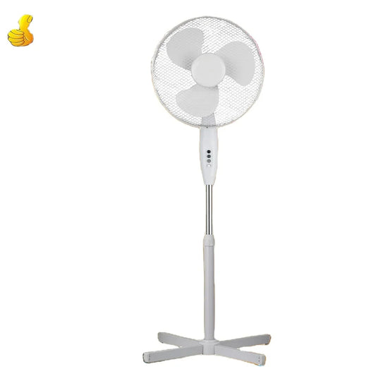 Ventilator silentios cu picior JRH, 40 W, 3 viteze, 3 moduri ventilare, Alb,EXTENSIE TELESCOPICA,