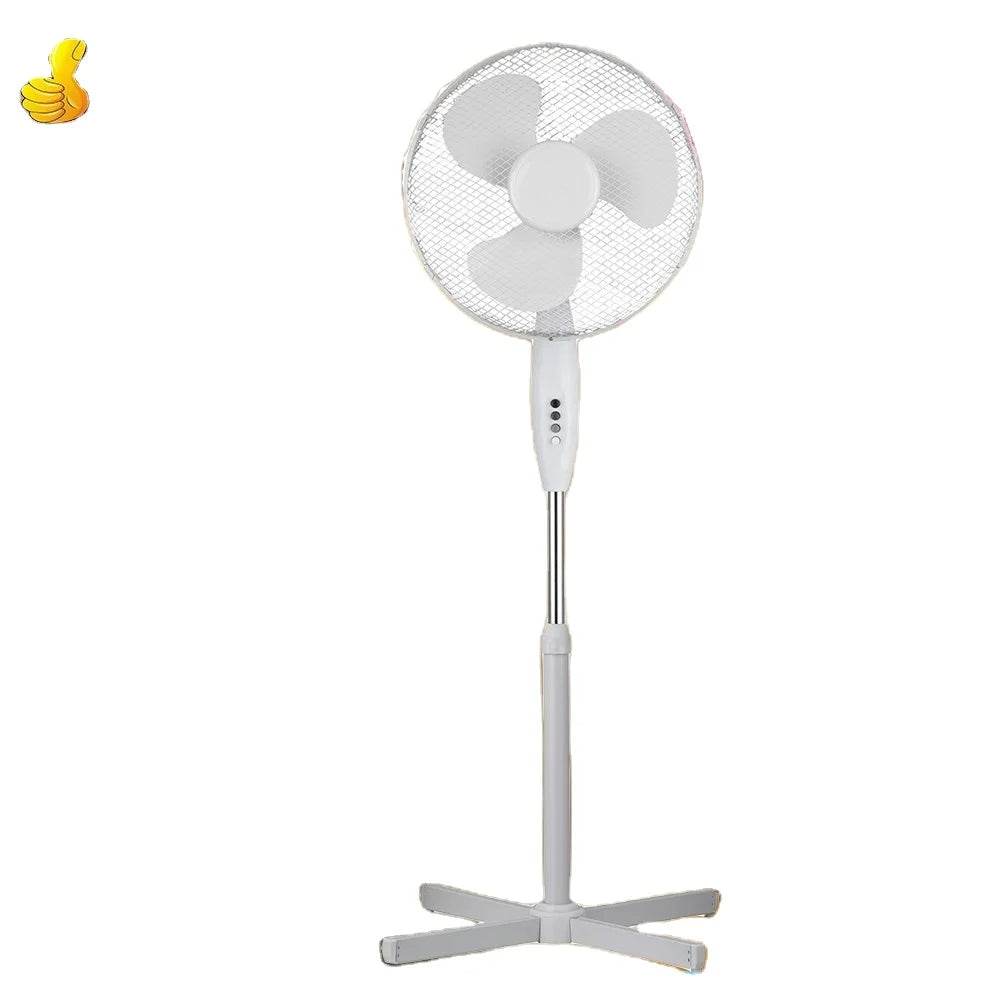 Ventilator silentios cu picior JRH, 40 W, 3 viteze, 3 moduri ventilare, Alb,EXTENSIE TELESCOPICA,