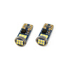 Set becuri auto cu LED CANBUS UltraBright compatibil T10e W5W 18 SMD Alb 12V/24V, destinat competitiilor auto sau off-road-0