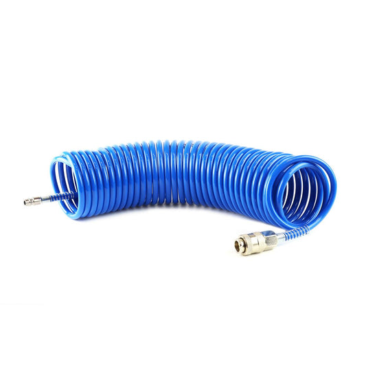 Furtun spiralat pentru aer comprimat din PE, 5 x 8mm, lungime 10m, PT-04-0