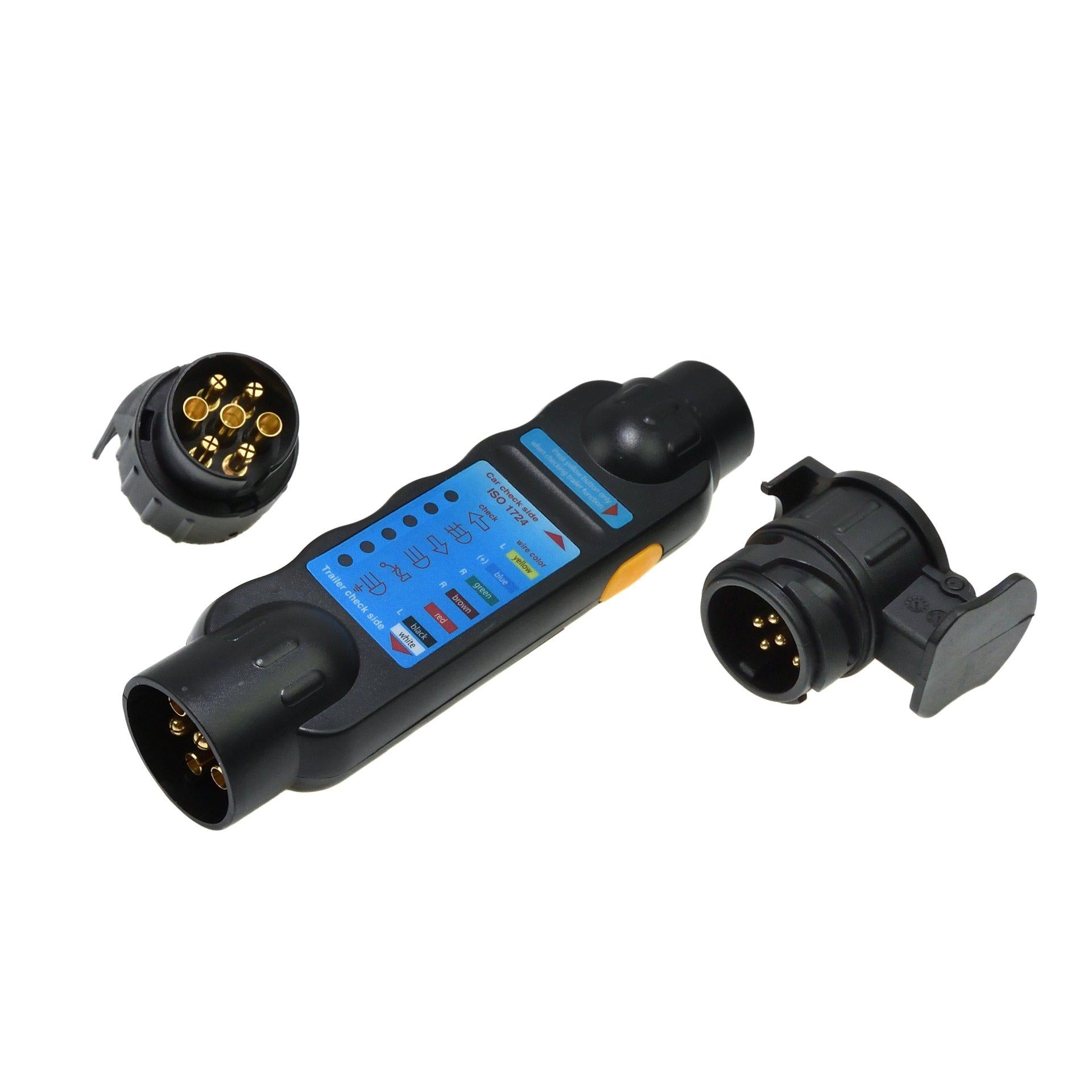 Tester Profesional pentru prize, fise si instalatii electrice remorca cu adaptoare 13/7 si 7/13-1