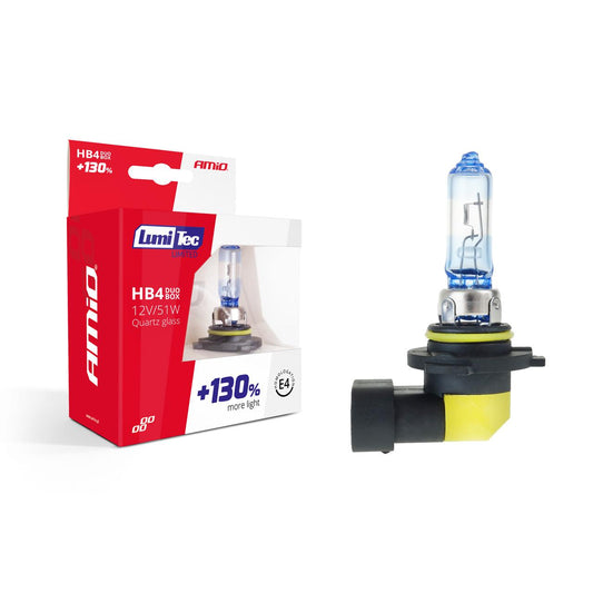 Set becuri cu halogen HB4 12V 51W LumiTec LIMITED + 130% DUO BOX-0