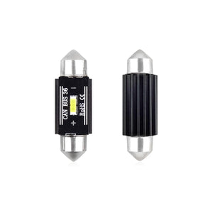 Set becuri auto cu LED CANBUS sofit compatibil C5W 1 SMD 36mm Alb 12/24V, destinat competitiilor auto sau off-road-0