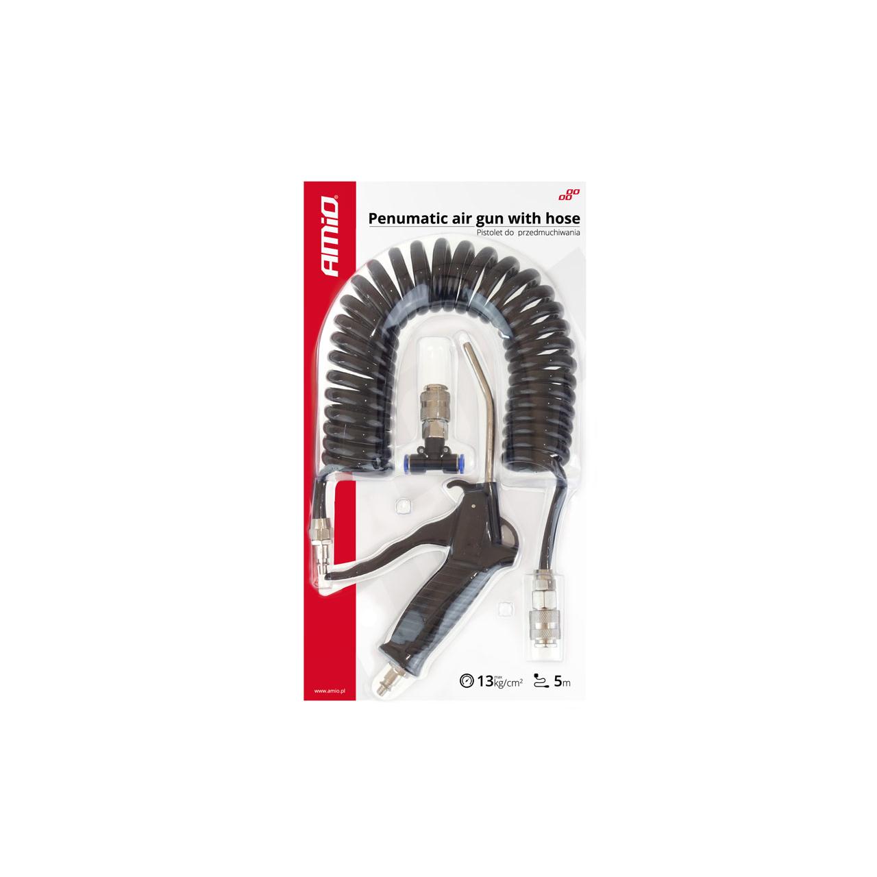 Set de suflat cu pistol, furtun spiralat, cuplaje, 13ATM-1
