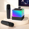 Mini Mașină de Karaoke pentru Copii și Adulți: 5 Lumini Ambientale și Schimbare Voce