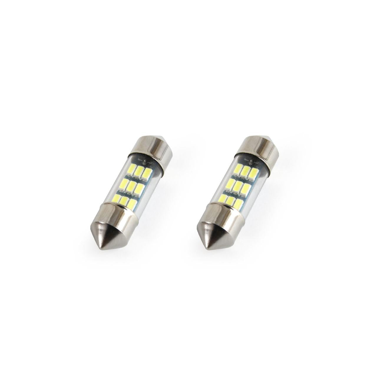 Set becuri auto cu LED sofit compatibil C5W 9 SMD 31mm Alb 12V, destinat competitiilor auto sau off-road-0