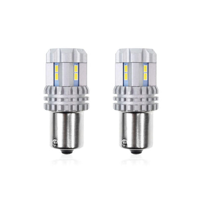 Set becuri auto cu LED CANBUS compatibil P21 R5W/R10W 22 SMD Alb 12V/24V, destinat competitiilor auto sau off-road-0