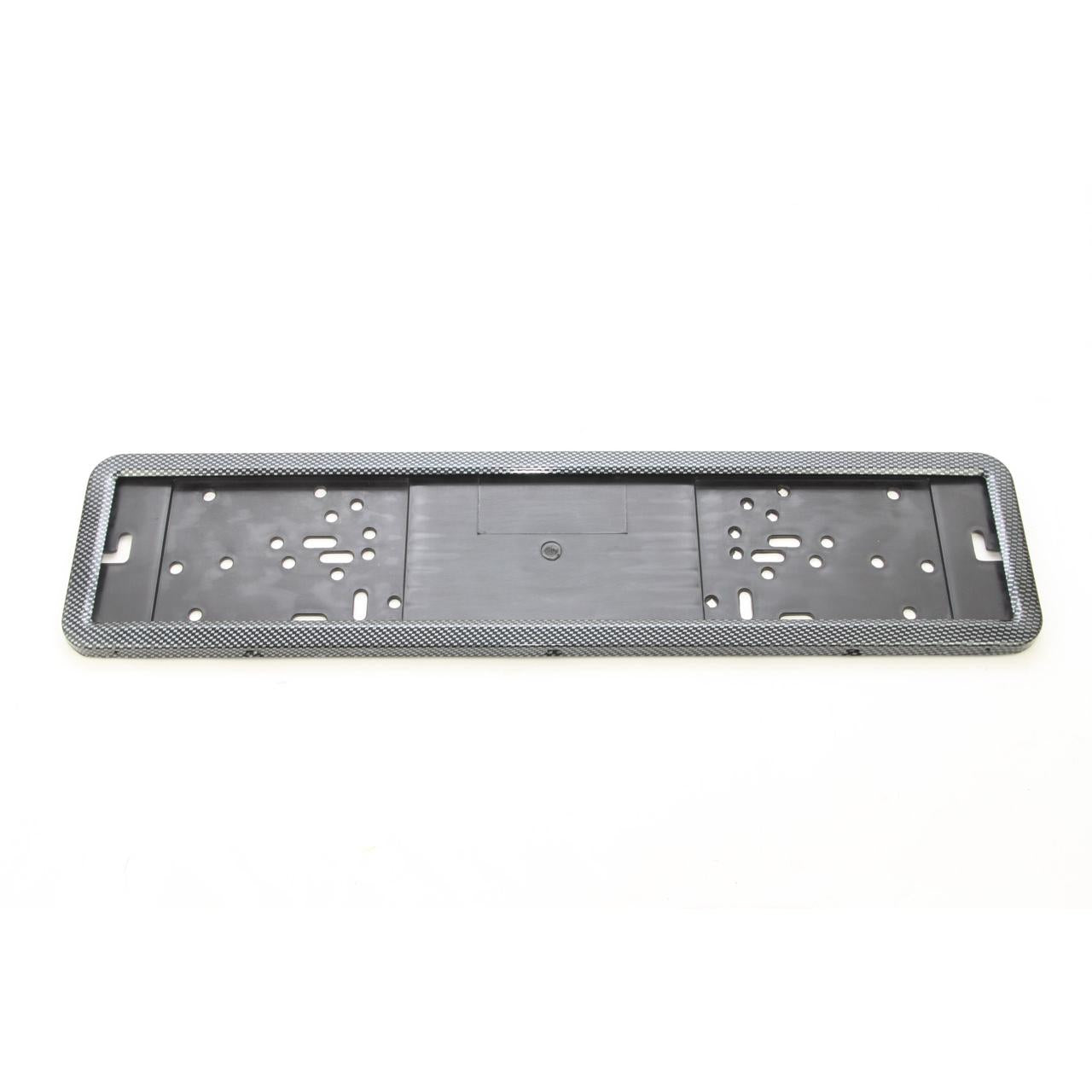 Suport numar inmatriculare INOX + finisaj CARBON, LPF 002-1