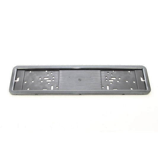 Suport numar inmatriculare INOX + finisaj CARBON, LPF 002-1