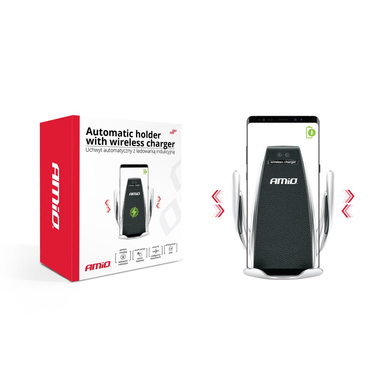 Suport auto inteligent pentru telefon cu incarcare wireless PHW-01-1