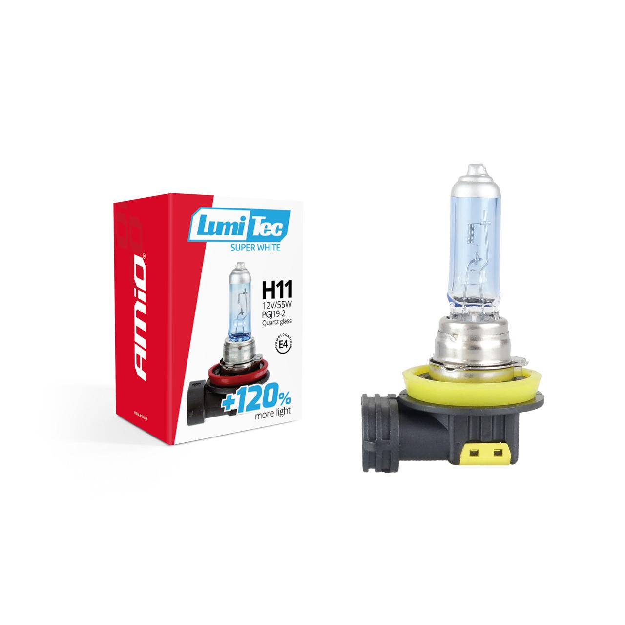 Bec halogen H11 12V 55W LumiTec SuperWhite + 120%-0