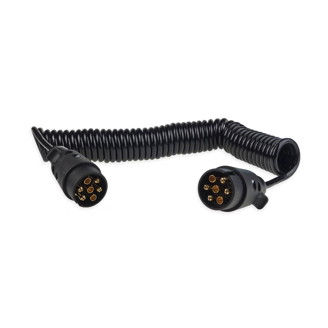 Cablu electric pentru remorca spiralat cu prize 7PIN 12V 6m-0