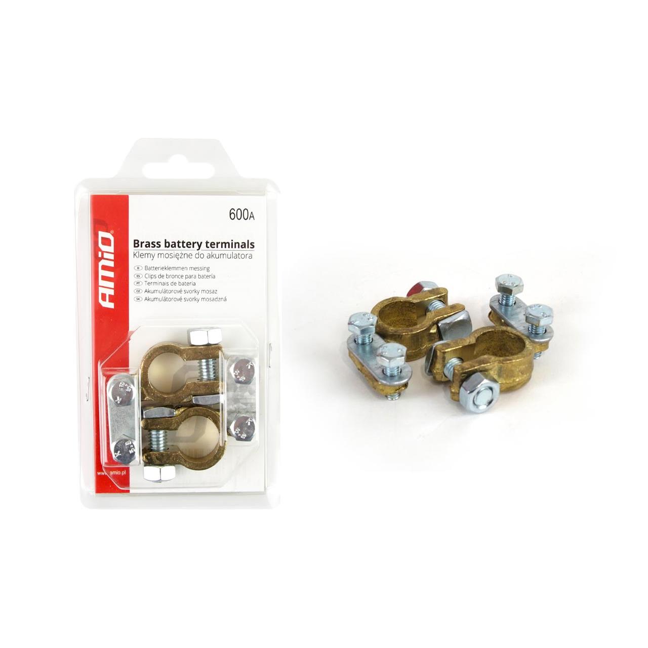 Clema pentru baterie auto din alama 600AMP 2 buc (borne baterie)-1