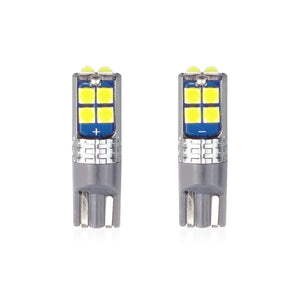 Set becuri auto cu LED CANBUS compatibil T10 W5W 10 SMD Alb 12/24V, destinat competitiilor auto sau off-road-0