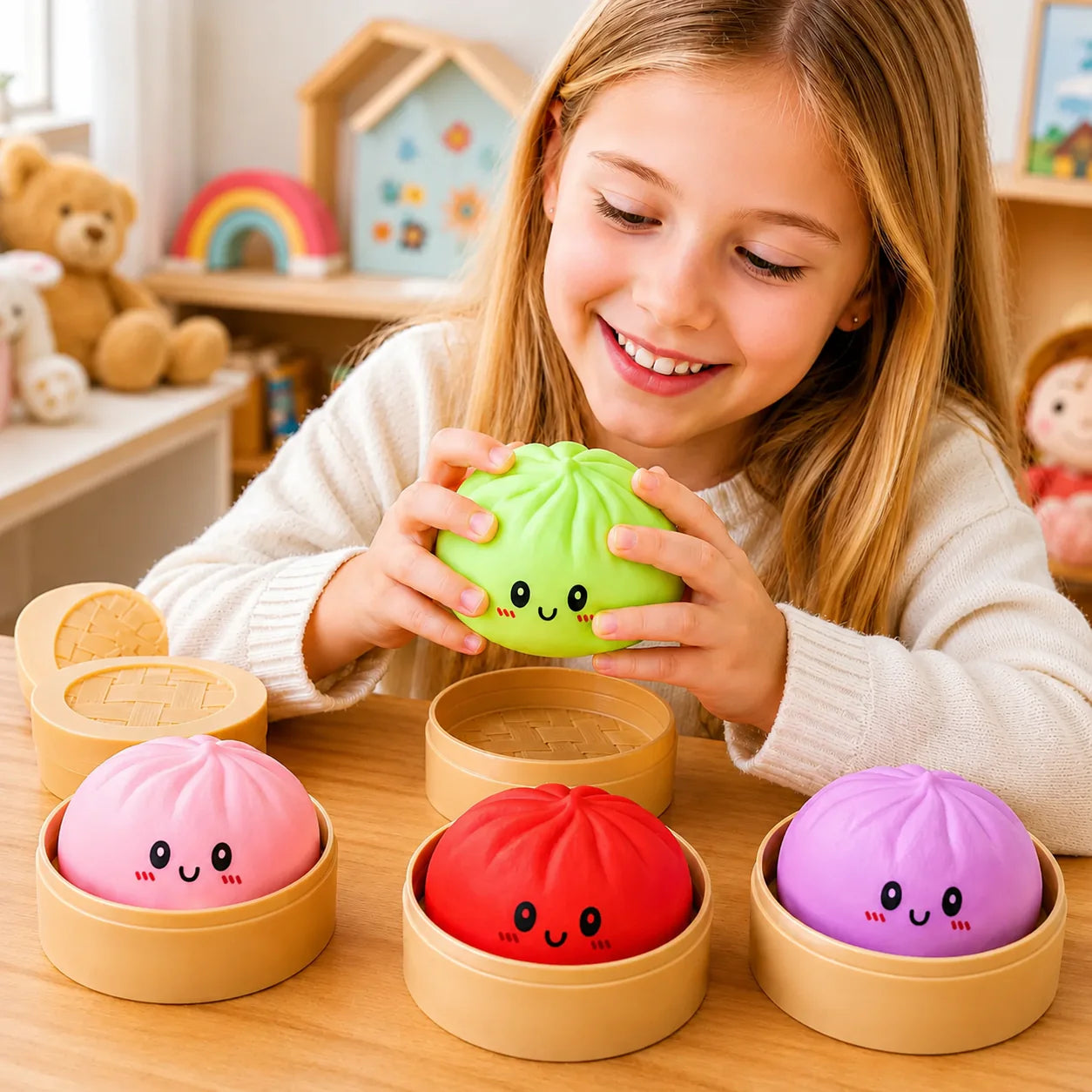 Jucărie Antistres Mystery Squishy Dumpling – Colecționează-le pe Toate! 🥟✨