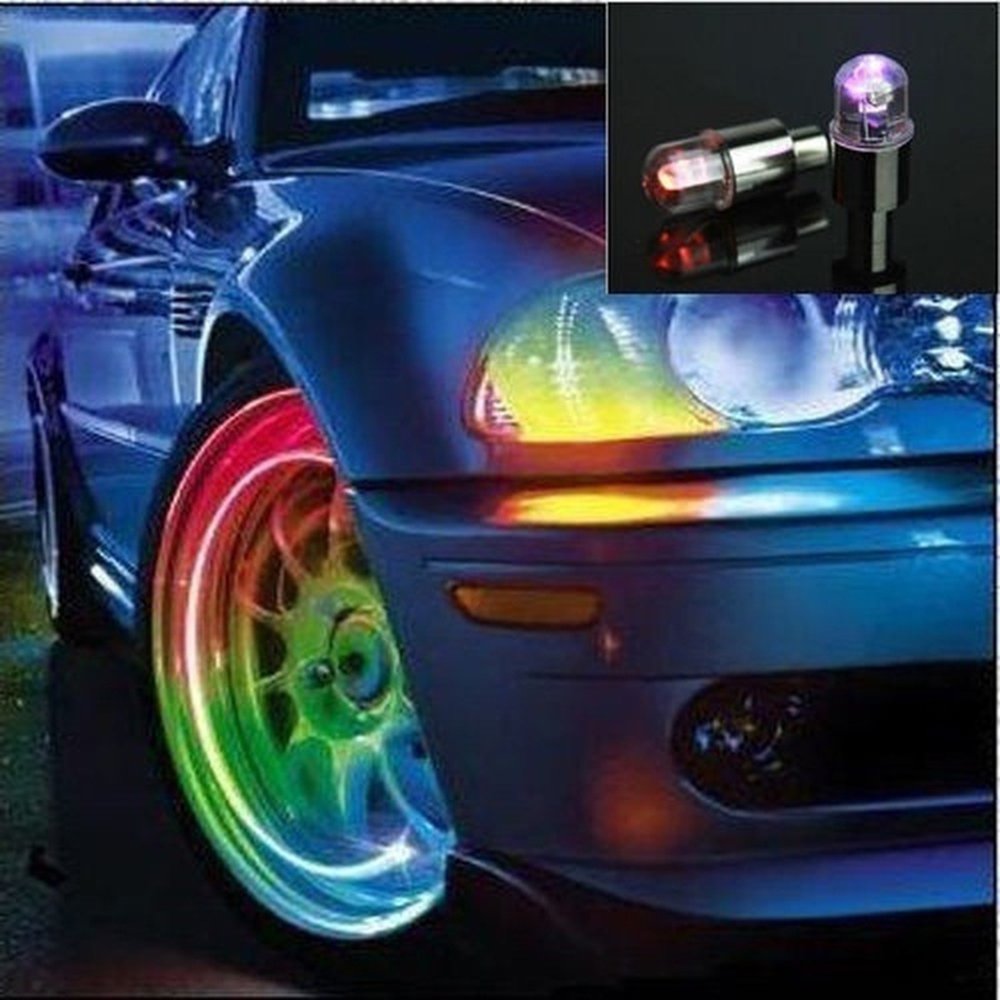 Set 2 buc. Capace Valva cu LED RGB, senzor de lumina si miscare-1