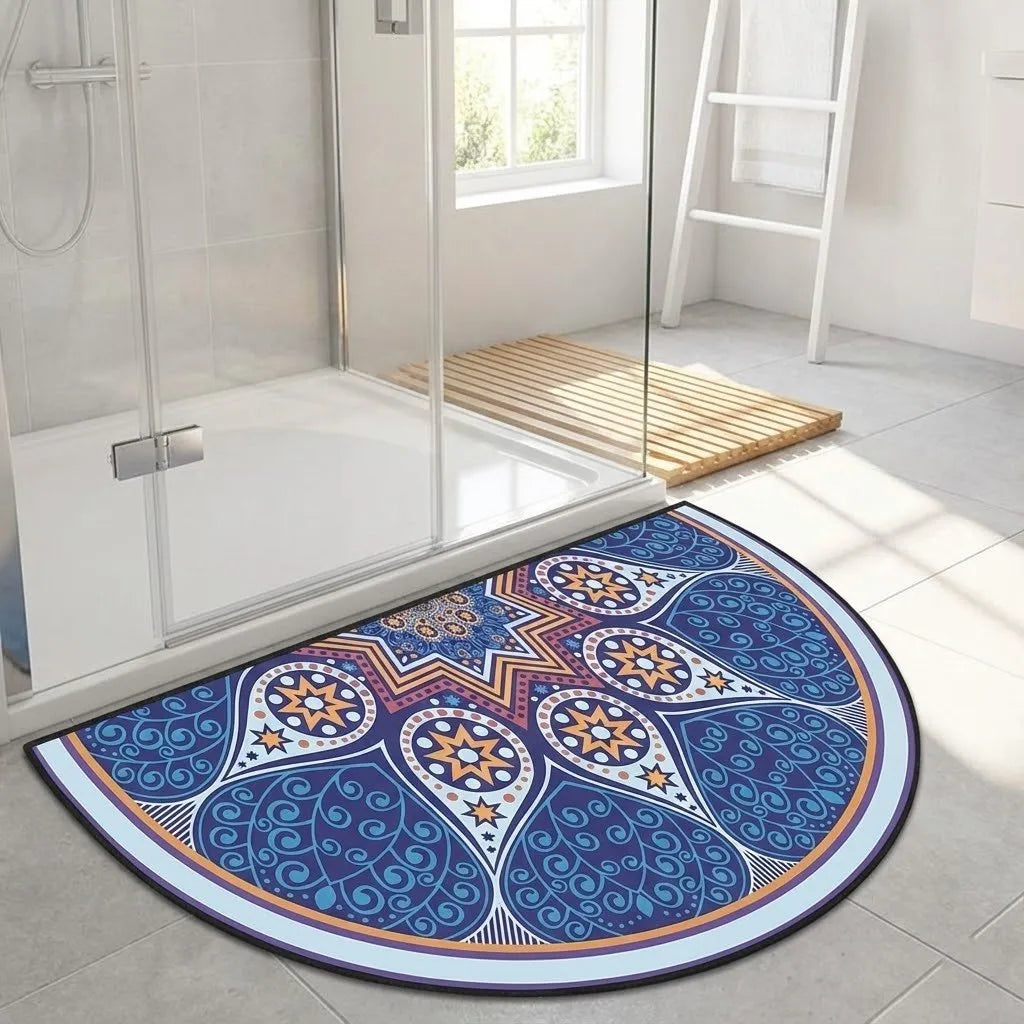OFERTA 1+1 Gratuit - Covor Semicerc Antiderapant 50x80 cm – Eleganță, Siguranță și Curățenie încă de la Intrare