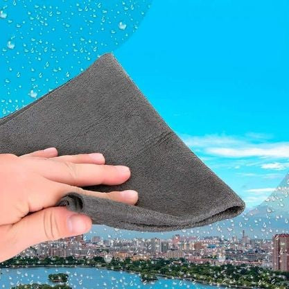 Laveta Magica din Microfibra, Flippy, pentru Stergerea Sticlei, fara Scame, Absorbanta, 20x30 cm, Gri-1