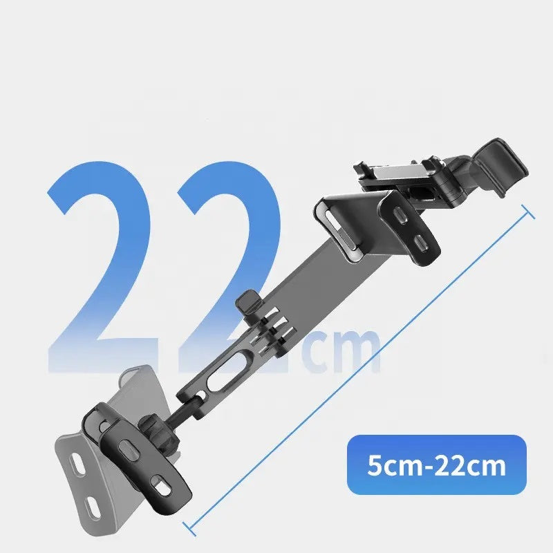 Suport auto pentru telefon si tableta, DSJ, montare pe tetiera, rotire 360°, ajustabil 110-190mm, ABS