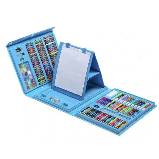 Set 208 Piese, Complet pentru Pictura si Desen, Flippy, Tip Servieta, 3-12 Ani, 40.5 x 5 x 30 cm, Albastru-5