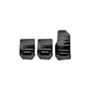 Set 3 buc. ornament pedale Tuning din aluminiu, culoare Neagra, cod AVX-T051024-7-0